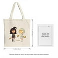 thumbnail image 3 of Futuristic Cartoon Tote Bag - Dark & Light Haired Characters with Glowing Halos Perfect for Shopping & Travel, 3 of 4