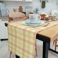 thumbnail image 2 of Orange White Green Buffalo Plaid Fall Table Runner, Autumn Daily Holiday Check Kitchen Dining Table Decoration for Home Party Outdoor 13x72 Inch, 2 of 3