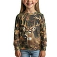 thumbnail image 3 of Garronmavis Cute Brown Camo Boys Long Sleeve T-Shirts Size 3-4 Warm Deer Long Sleeve Crewneck T-Shirts Tee Tops Comfortable Casual Crewneck Loose Fit Tee Tops for Daily Life, 3 of 7