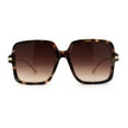 thumbnail image 1 of Womens Luxury Thin Metal Arm Mod Rectangle Butterfly Sunglasses Tortoise Brown, 1 of 5