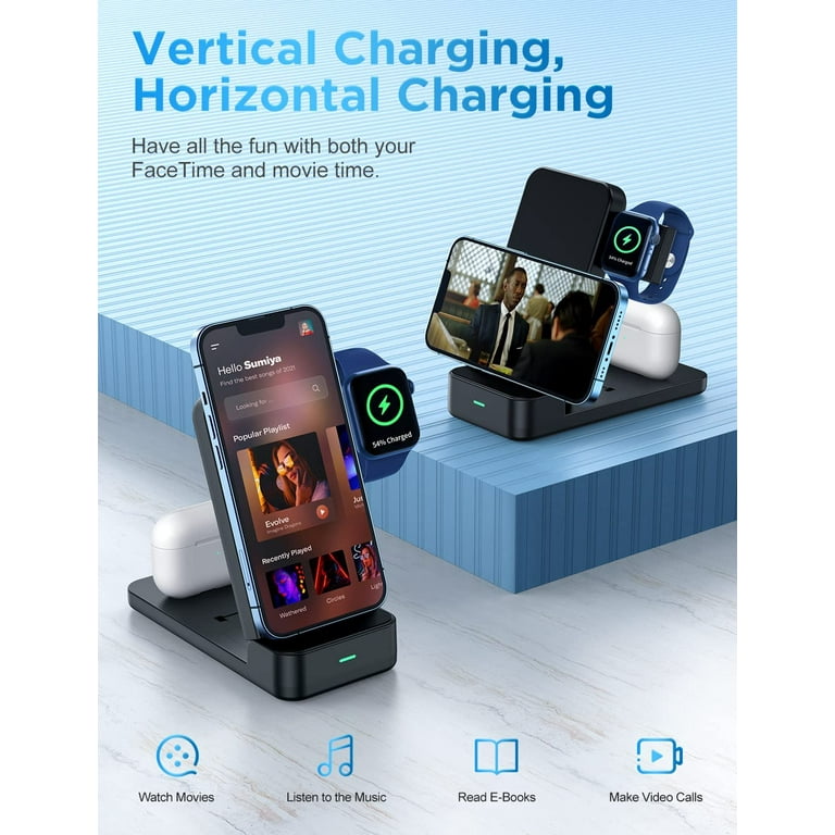 Qi-Certified in Fast Wireless Charger for iPhone 14/13/12/11