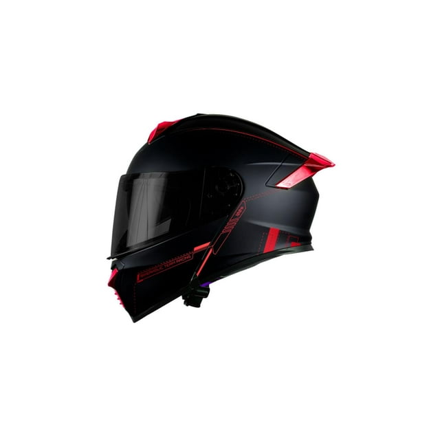 Casco Abatible De Moto Kov Thunder Racing Rojo Dot