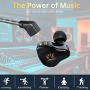 KBEAR KS1 in Ear Monitor Bass Earbuds Wired Earbuds,Clear Sound Stereo Headphones, Vocals Forwards High Resolution Noise Canceling Earphones,Dual Magnectic Circuit Dynamic Detachable Cable