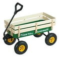 thumbnail image 1 of VEVOR Pull-Along Wagon for Kids, 39 inch Toddler Wagons with Wooden Panels & Handle, Supports up to 330 lbs, All-Terrain Utility Wagon Cart Birthday Present for Kids Gardening Beach, Green, 1 of 9
