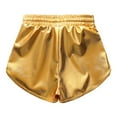 thumbnail image 3 of Girls Metallic Hot Shiny Sparkly Dance Outfits Sport Atletic Yoga Fitness Shorts Pants 4-12 Years, 3 of 9