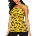 thumbnail image 2 of Uemuo Vintage Excavator Pattern Workout Tank Tops for Women Breathable Moisture-wicking tank top Sleeveless Running Loose Fit Yoga Tops Active Shirts Sports Gym Exercise, 2 of 9