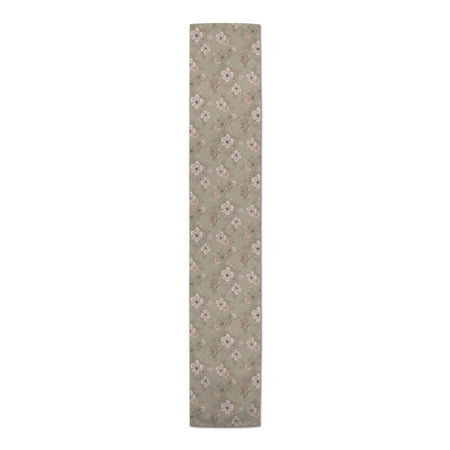 

Creative Products Brown Intricate Floral 16 x 90 Cotton Twill Table Runner
