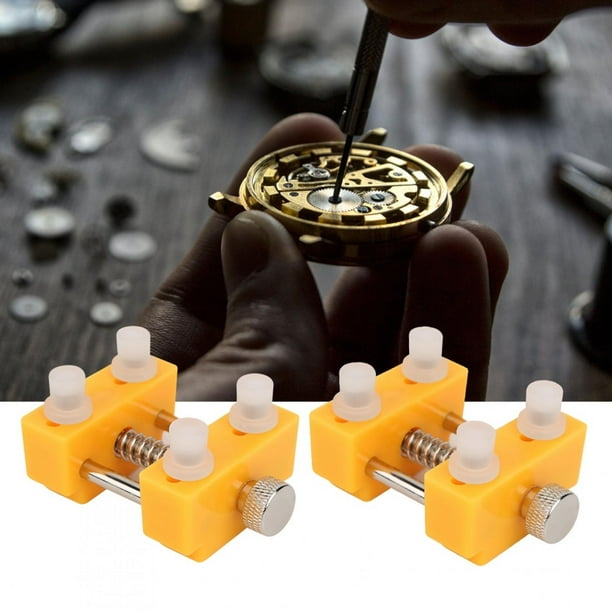 Soporte Para Quitar La Cubierta De La Caja Trasera Del Reloj, Soporte Para La Caja Del Reloj, Amarillo, Ajustable Para Relojero Para Reparación De Relojes