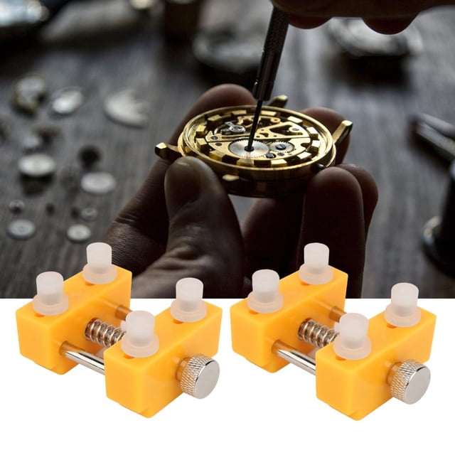 Soporte para quitar la cubierta trasera del reloj Jadeshay 2 piezas herramienta de reparación de relojes amarillo