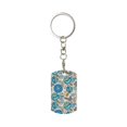 thumbnail image 2 of Uemuo Vintage Floral Butterflies Pattern Rectangular Metal Keychain - Durable, Stylish, and Personalized Key Ring for Men and Women,Engraved Keychain,Gift Slim Sturdy Keychain, 2 of 7