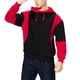 thumbnail image 1 of Sudadera con capucha para hombre, manga larga, bolsillo con cordón, dobladillo elástico, ajuste informal, sudadera para hombre para deporte, negro rojizo S, 1 of 6