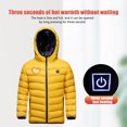 thumbnail image 4 of GPAECEAD Heated Jacket for Kids 2024 Soft Shell Electric Heating Jackets 19 Heating Zones Heated Coat Winter Warm Coats （4-15Years) Yellow, 4 of 7