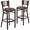 Mahogany Wood Back/Burgundy Vinyl Seat/Black Metal Frame, variant on Flash Furniture 2 Pk. HERCULES Series Black Slat Back Metal Restaurant Barstool - Walnut Wood Back, Burgundy Vinyl Seat