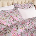 thumbnail image 5 of Superior Cotton Duvet Cover Set With Pillow Shams Vintage Floral, Silver, Twin/Twin XL, 5 of 6