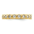 thumbnail image 3 of Auriga Fine Jewelry 14K Yellow Gold Size 8.5 Bezel-set 1 carat Diamond Complete Eternity Band for Women, 3 of 6