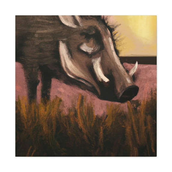 Warthog in Minimalism. - Canvas