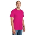 thumbnail image 3 of Gildan DryBlend Short Sleeve T-Shirt for Men, Crew Neck, Classic Fit, Heliconia, S-3XL, 1-Pack, 3 of 5