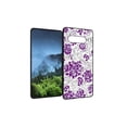 thumbnail image 1 of Compatible with Google Pixel 7 Pro Phone Case, Purple-Floral-6 Case Men Women, Flexible Silicone Shockproof Case for Google Pixel 7 Pro, 1 of 1