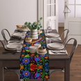 thumbnail image 3 of Table Runner Multi Color Mexican Floral Non-Slip Burlap Rectangle Table Cloth Setting Kitchen Decor for Holiday Dinner Parties Rustic Assorted Tablecloth Dresser Scarves, 18x72 inches, 3 of 5