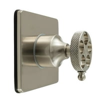 Kingston Brass KS3048RKX Webb Single-Handle Three-Way Diverter Valve with Square Trim Kit, Brushed Nickel