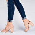 thumbnail image 4 of Journee Womens Melissa Open Square Toe Block Heel Dress Sandals, Widths Available, 4 of 10