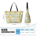 thumbnail image 2 of Large Beach Bags Water-resistant Sandproof - Cute Banana Blue Cute Beach Tote Bags for Women with Zipper, 2 of 6