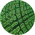 thumbnail image 1 of Ahgly Company Machine Washable Indoor Round Transitional Deep Emerald Green Area Rugs, 4' Round, 1 of 7