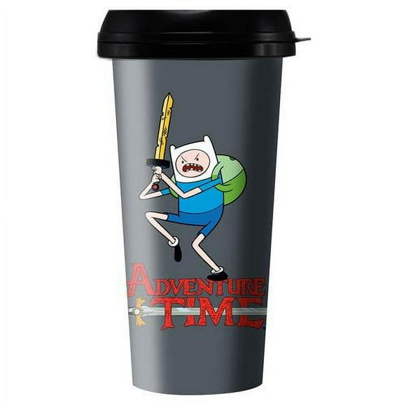 Plastic Travel Mug - Adventure Time - Finn w/ Logo 16 oz New ptmg-at-fn