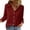 c01Red, variant on JGGSPWM Blouse for Women Dressy Long Sleeve Button Down Shirts Business Casual Outfit Lightweight Solid Color Tops Gray XXL