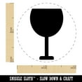 thumbnail image 2 of Wine Glass Solid Self-Inking Rubber Stamp Ink Stamper - Lime Green Ink - Mini 1/2 Inch, 2 of 7