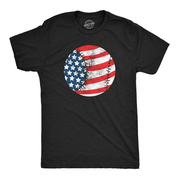 Mens Funny T Shirts American Flag Baseball Sarcastic Fourth Of July Graphic Novelty Tee for Men Graphic Tees