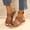 Brown, variant on WIZUTIZ Womens Shower Shoes Vintage Soft Breathable Slides for Women Summer High Heel Shower Shoes Wedge Sandals Slip on Sandals Knitted BOHO Beach Slide Sandals Outdoor Cushion Shower Shoes for Lady