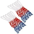 thumbnail image 1 of 2-Part Multi-Colored Basketball Net, Basketball Hoop Net, Replacement Hoop Net, 12-Buckle Basketball Net Suitable For Indoor Or Outdoor Basketball Hoops, 1 of 5