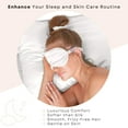 thumbnail image 5 of Kitsch 100% Satin Sleep Set - 1 Pillowcase, 1 Eye Mask & 1 Scrunchie for Women - (Ivory) 3pcs, 5 of 9