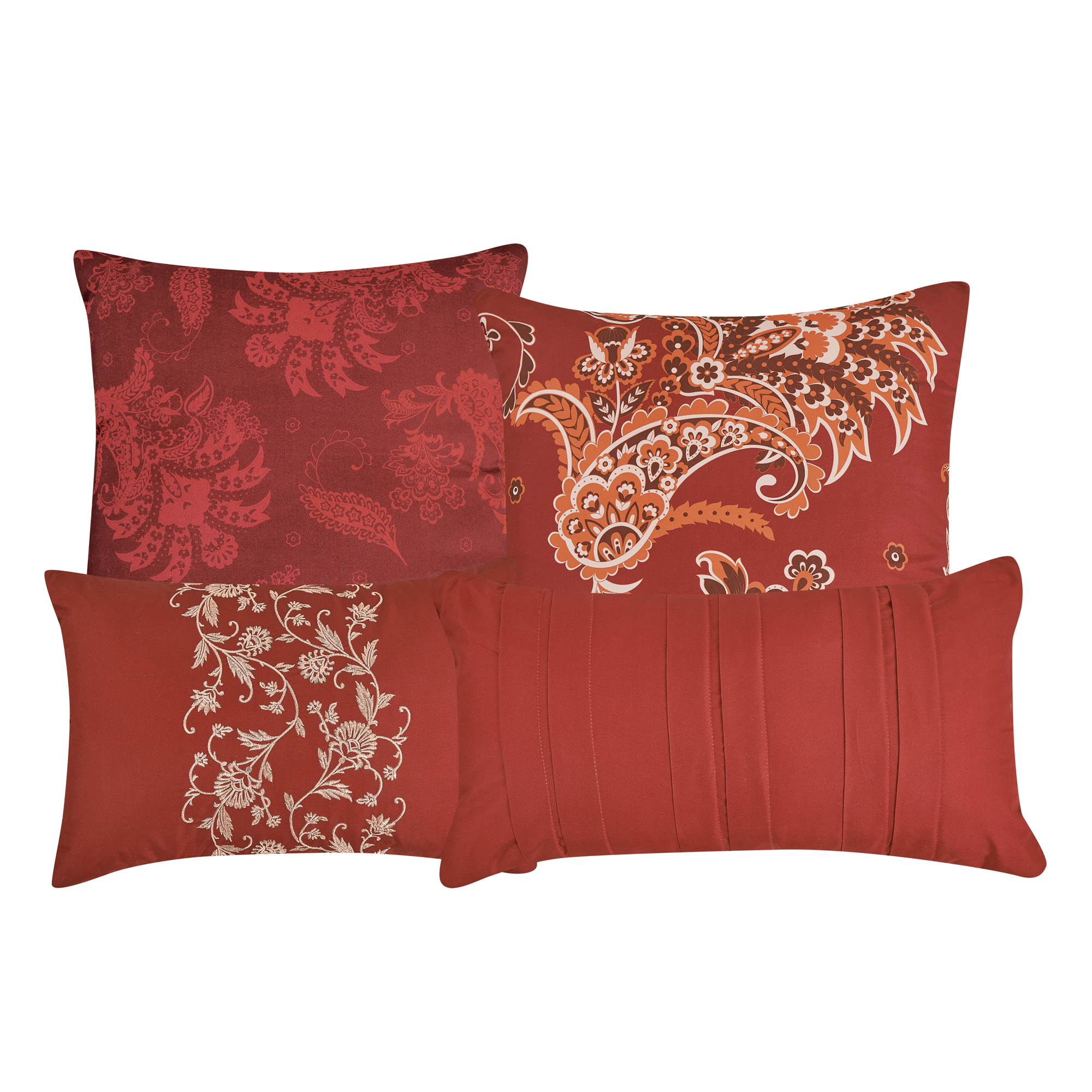 HIG 7-Piece Embroidered Comforter Set – Soft Microfiber Bedding, King