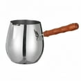 thumbnail image 4 of Turkish Coffee Pot Stainless Steel Chocolate Melting Sauce Heating Wooden Handle, 4 of 9