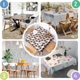 thumbnail image 4 of Brown Footballs Repeat Pattern Square Tablecloth,Waterproof Square Table Cover,Wipeable Spillproof Washable Table Cover for Home Kitchen Party Decor 60"x60"(152x152cm), 4 of 6