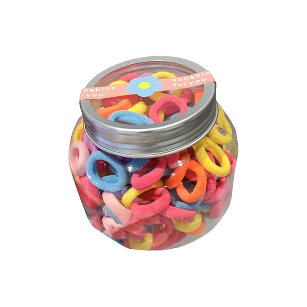 Paquete de 100 gomas elásticas para el pelo, cintas gruesas, elásticas y suaves, sin costuras, para niñas, hombres y mujeres