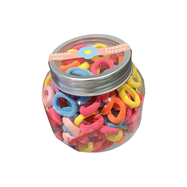 Paquete de 100 gomas elásticas para el pelo, cintas gruesas, elásticas y suaves, sin costuras, para niñas, hombres y mujeres