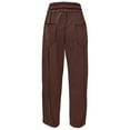 thumbnail image 4 of Resicozy Barrel Sweatpants Women Casual Elastic Drawstring Waist Wide Leg Sweatpant with Pockets Lounge Baggy Pants Brown 2XL, 4 of 6