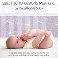 thumbnail image 5 of Sweet Jojo Designs + BreathableBaby Rose Purple Breathable Mesh Crib Liner Pad, 5 of 6