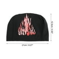 thumbnail image 4 of Unique Bargains 1 Pc Durable Flame Pattern Swim Cap Black Red, 4 of 6