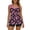 Black Pink Floral, variant on QIUOMBBP 2 Piece Swimsuits for Women Adjustable Straps Peplum Ruffle Tank Top with Swim Boyshorts Modest Comfortable Water Sports Bathing Suit Multicolor M