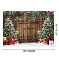 thumbnail image 5 of Felortte Polyester 10x8ft Christmas Barn Backdrop of Vintage Winter Door Xmas Tree Photography Background for Family Holiday Party Decor Banner, 5 of 5