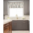 thumbnail image 5 of Kitchen Cafe Valance Curtain for Small Windows,Vintage Botanical Leaves Texture Rod Pocket Short Valances Farm Retro Burlap Linen Window Treatment Panel for Living Room/Bedroom/Bathroom,42x12in, 5 of 9