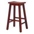 thumbnail image 4 of Arman 29" Solid Wood Saddle Seat Bar Stool (Set of 2) in Cherry, 4 of 7