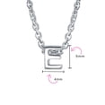 thumbnail image 4 of Bling Jewelry Womens E - Tiny Block Letter Alphabet Initial Dainty Pendant Necklace Sterling Silver, 4 of 6
