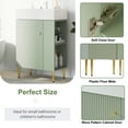 thumbnail image 3 of Euroco 21.6" Green Bathroom vanity, Combo Cabinet, Bathroom Storage Cabinet, Single Ceramic Sink, Right side storage, 3 of 9
