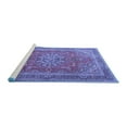 thumbnail image 2 of Ahgly Company Machine Washable Indoor Rectangle Medallion Blue Traditional Area Rugs, 8' x 10', 2 of 4