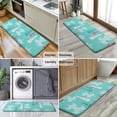 thumbnail image 6 of Turquoise Christmas Tree Pattern Kitchen Rug Mat,Kitchen Runner Rugs Non Skid Washable,Decorative Kitchen Floor Mats for Kitchen,Sink,Laundry,17"x47.2", 6 of 7